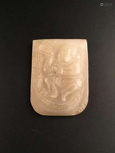 Chinese Tang White Jade Carving