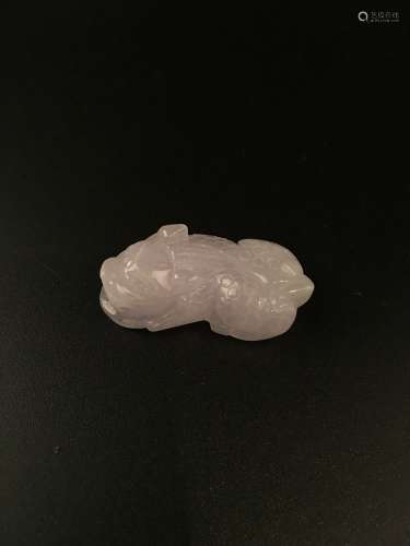 Chinese White Jadeite Fudog Pendant