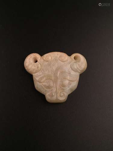 Chinese Han Dynasty Jade Beast Carving