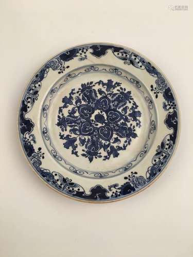 Chinese Blue and White Porcelain Plate