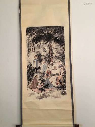Chinese Watercolor Painting By Baoshi Fu