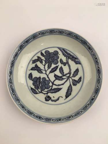 Chinese Blue and White Porcelain Plate