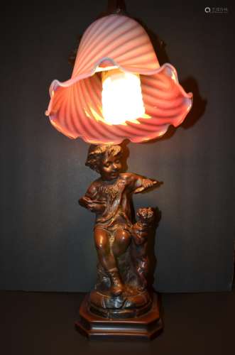 A Bronze Table Lamp