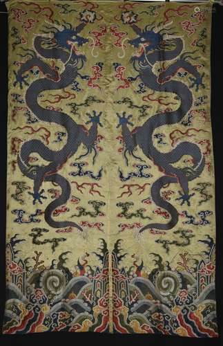 Chinese Silk of Two Dragon