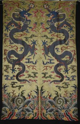Chinese Silk of Two Dragon