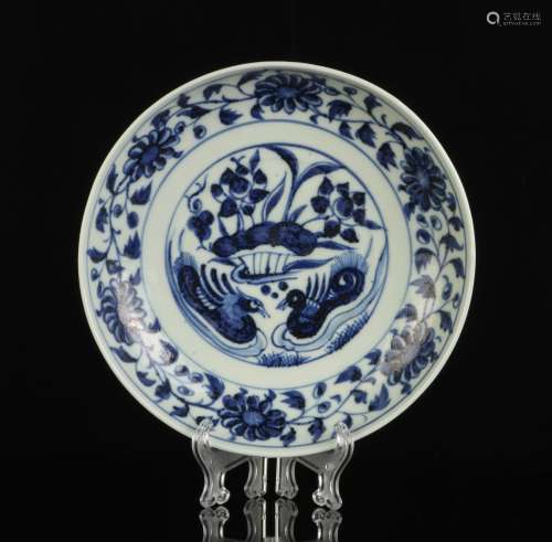Chinese Blue/White Porcelain Dish