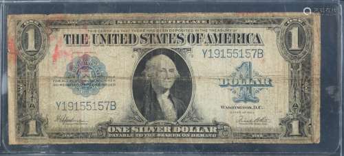 Antique American One Dollar Bill Paper Money