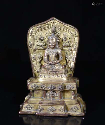 Chinese GIlt Bronze WuLiang Buddha