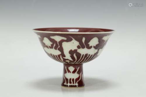 Chinese Red Underglazed Porcelain Cup