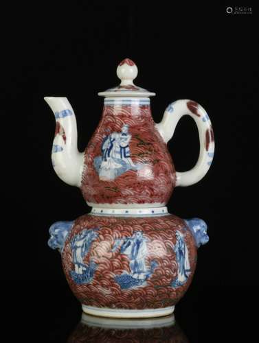 Chinese Porcelain Iron Red Wine Pot