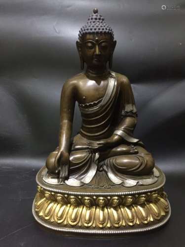 Chinese Gilt Bronze Seating Buddha
