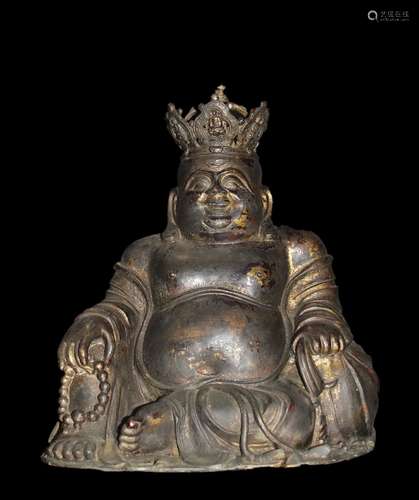 Chinese Gilt Bronze MiLe Buddha