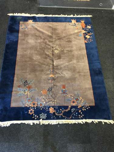 Antique Chinese Old Blue Rug