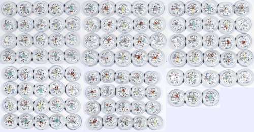 Set of 108 Pieces Chinese Porcelain Plates