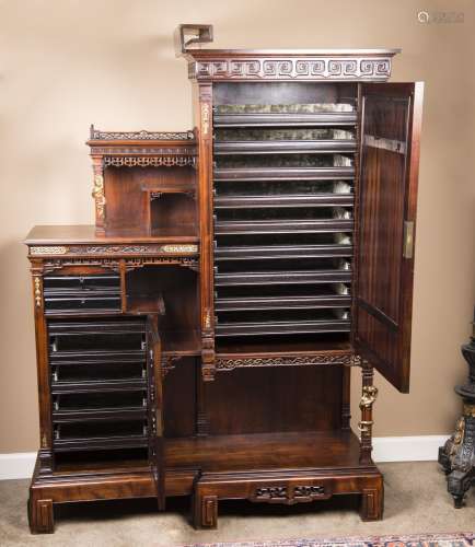 1890's Rare French Gabriel Viardot Cabinet