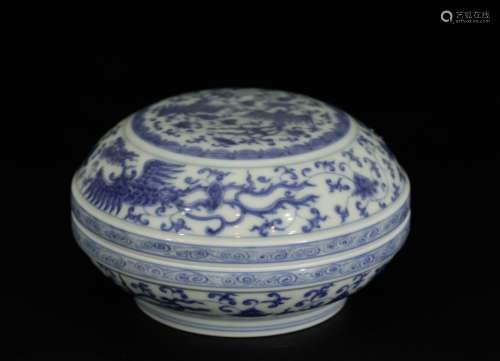 Chinese Blue/White Porcelain Box
