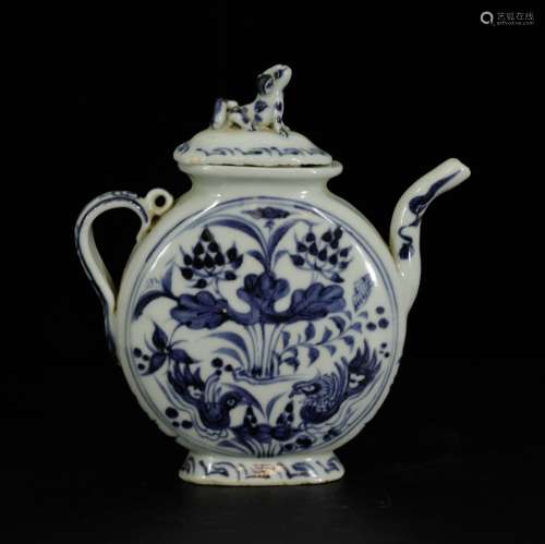 Chinese Blue/White Teapot