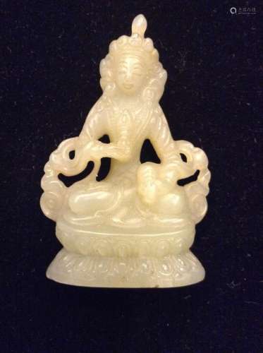 Chinese Carved Jade Buddha