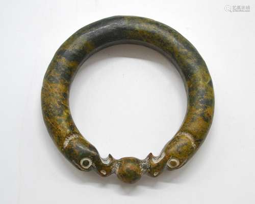 Chinese Carved Jade Bangle