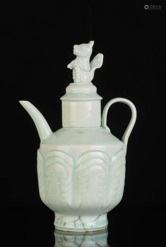 Chinese Light Celadon Wine Pot