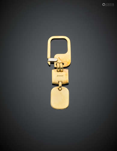 BARAKA'Bi -coloured gold key ring, g 23.10, length cm 7.80 circa.