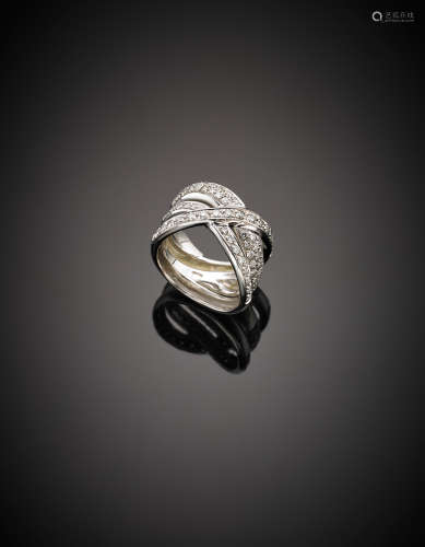 DAMIANIWhite gold diamond band ring, g 10.48 size 13/53.