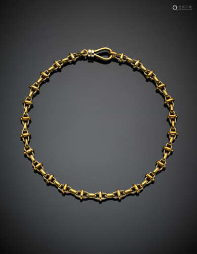 POMELLATOBi-coloured gold chain necklace, g 91.5, length cm 43.7 circa. Signed POMELLATO 469 MI With case