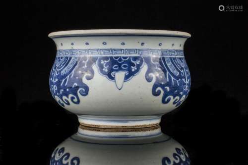 A Chinese blue and white porcelain bowl,