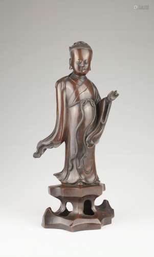 A Chinese bronze of a Taoist Immortal,
