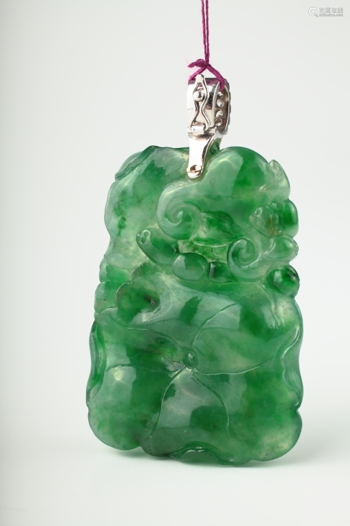 GIA certified apple green jadeite jade pendant －【Deal Price Picture】