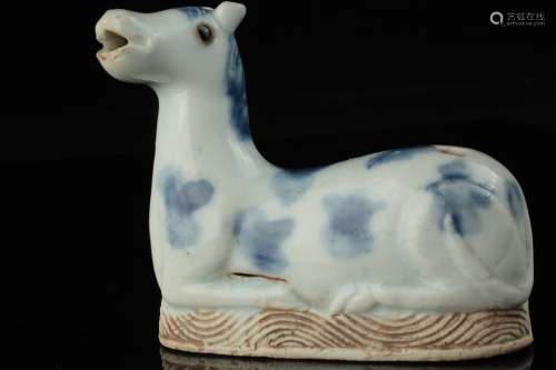 A Chinese Tianma horse shaped water dropper,