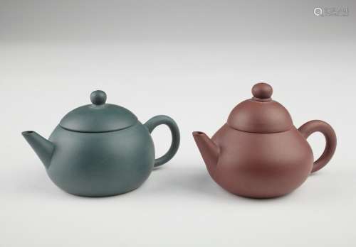 Two Chinese Yixing small teapots,