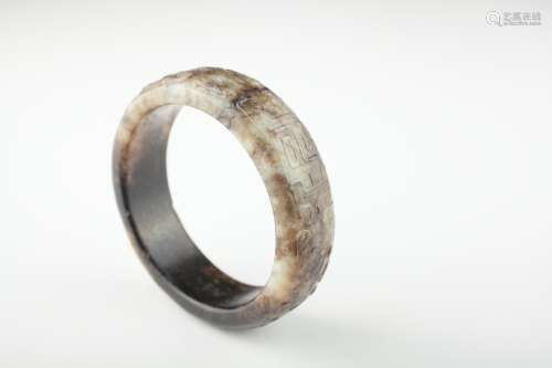 A Chinese Ming Jade Bangle,