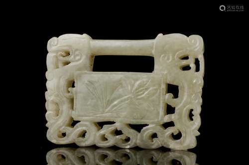 An old Chinese white Jade Lock,