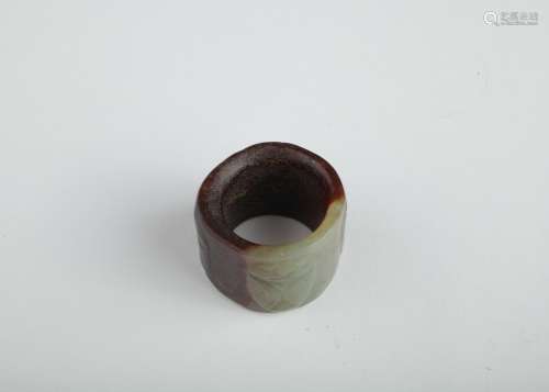 An old Chinese jade thumb ring,