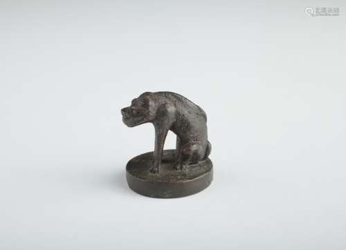 Chinese bronze seal of a mythical beast,