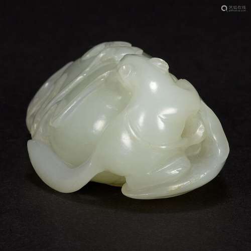 Qianlong white jade carving - ex: DeMenasce,