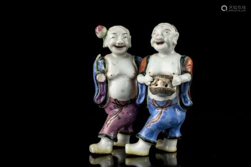 Chinese export famille rose porcelain figural