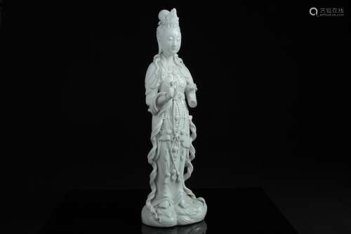 A Chinese Blanc de Chine figure of Guanyin,