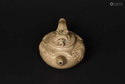 A DRAGON HEAD YIXING ZISHA TEAPOT