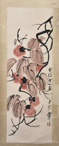 QI BAISHI (STYLE OF, 1864-1957), PERSIMMONS