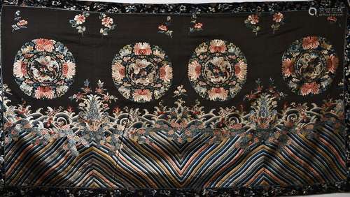 CHINESE EMBROIDERY, BUTTERFLIES.