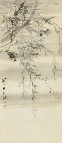 江寒汀（1903～1963） 柳塘 立轴 水墨纸本