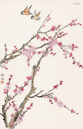 徐聪佑（1902～1989） 花鸟 立轴 设色纸本