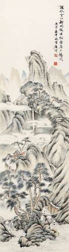 唐肎（1876～1950） 庚午（1930年）作 山水 立轴 设色纸本