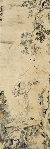 闵贞（1730～1788后） 人物 立轴 水墨纸本
