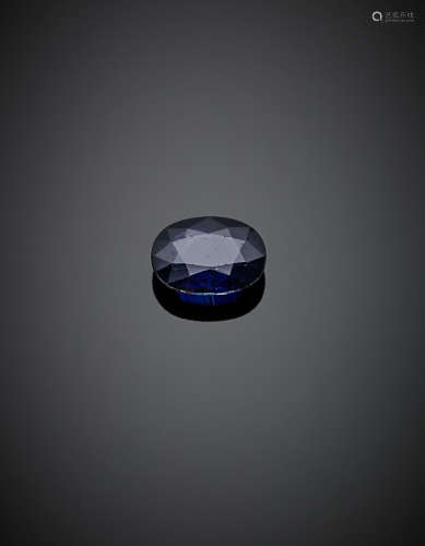 Oval composite cut ct. 2.01 sapphire,.