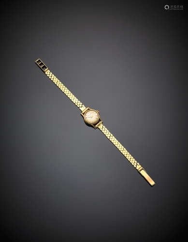 CREDOS LUGRANYellow gold lady's wristwatch with flexible bracelet, g 19.73, length cm 18.50 circa. (slight defects)