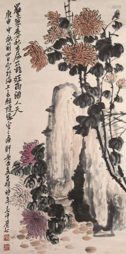 吴昌硕 1844-1927 花卉 纸本立轴