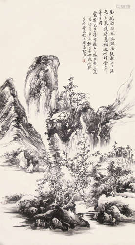 黄宾虹 1865-1955 山水 纸本立轴